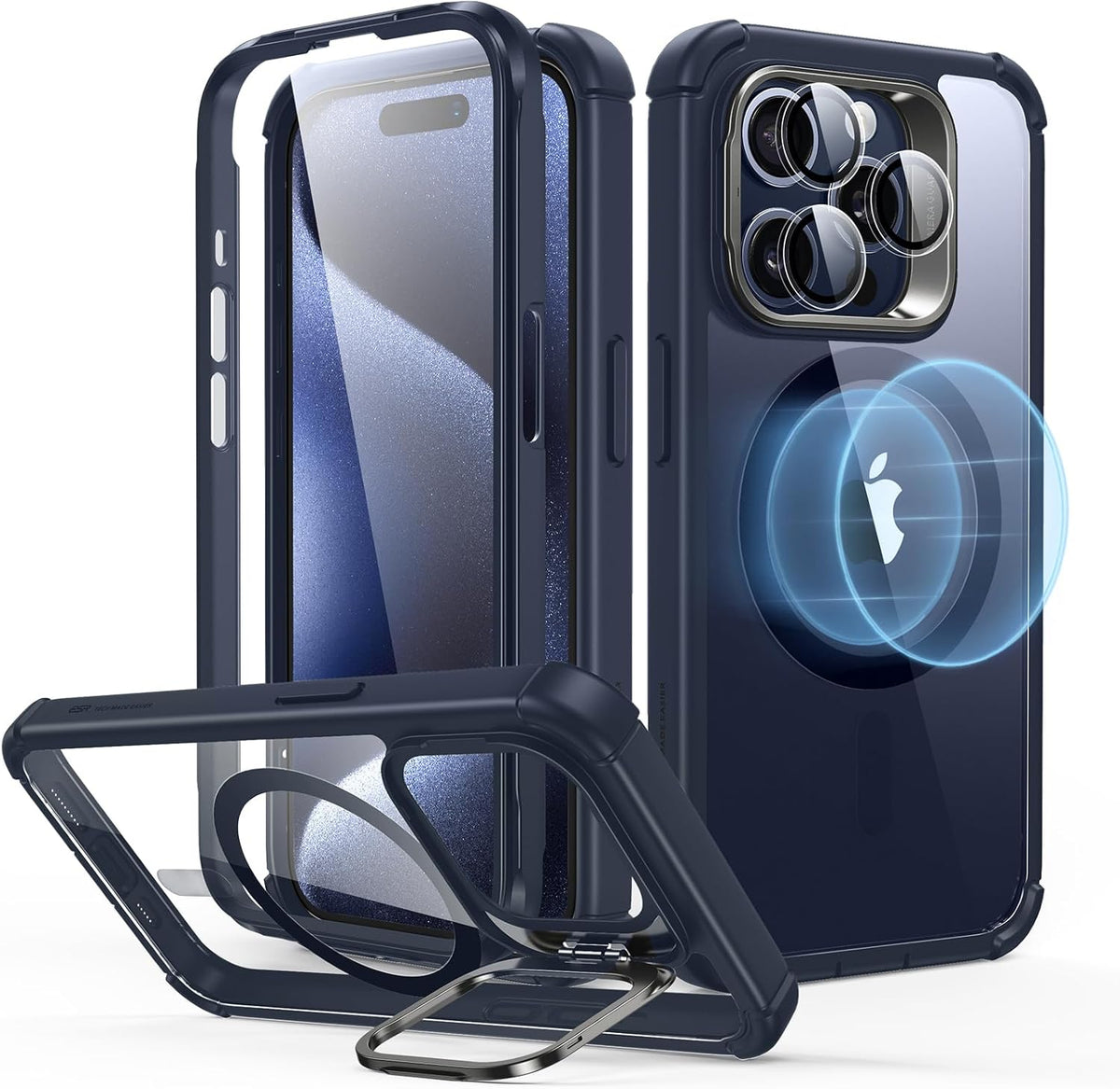 Armor Case with Stash Stand for iPhone 15 Pro Max