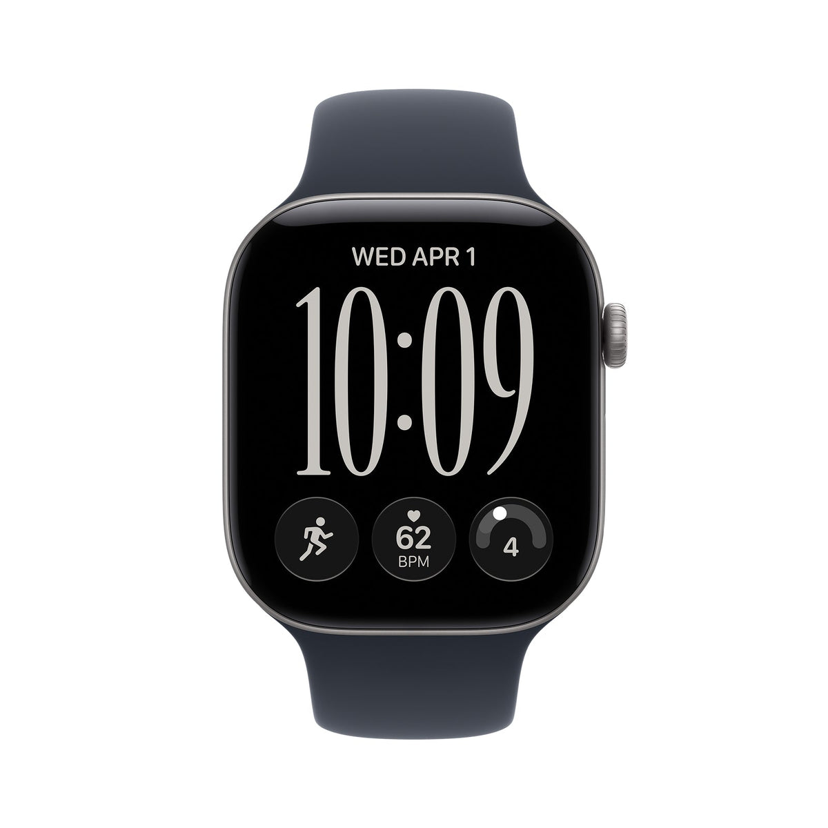 Apple Watch Series 12 GPS 42mm Space Grey Aluminium Case with Navy Blue Sport Band - S/M