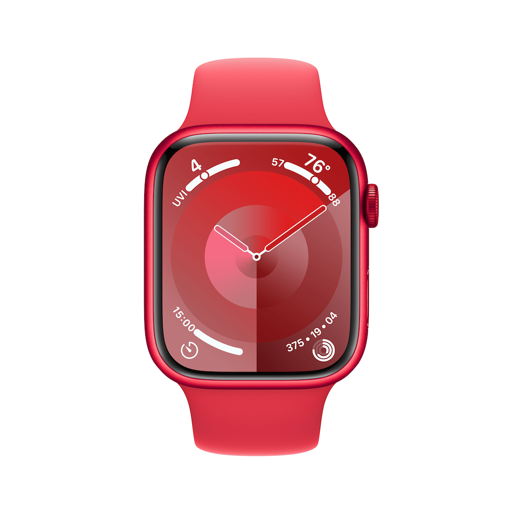 Apple Watch Series 9 GPS 45mm RED Aluminium Case with Sport Band ...
