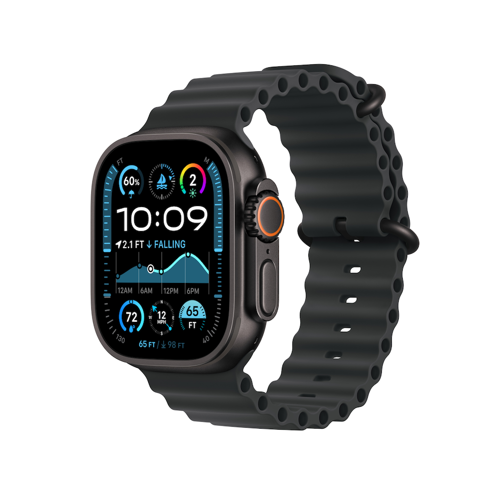 Apple Watch Ultra Black Titanium Case with Black Ocean Band