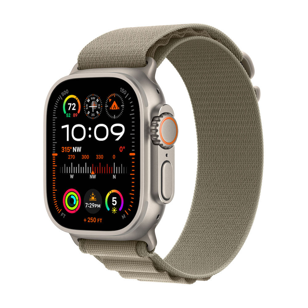 Apple Watch Ultra 2 Titanium Case with Alpine Loop - Olive
