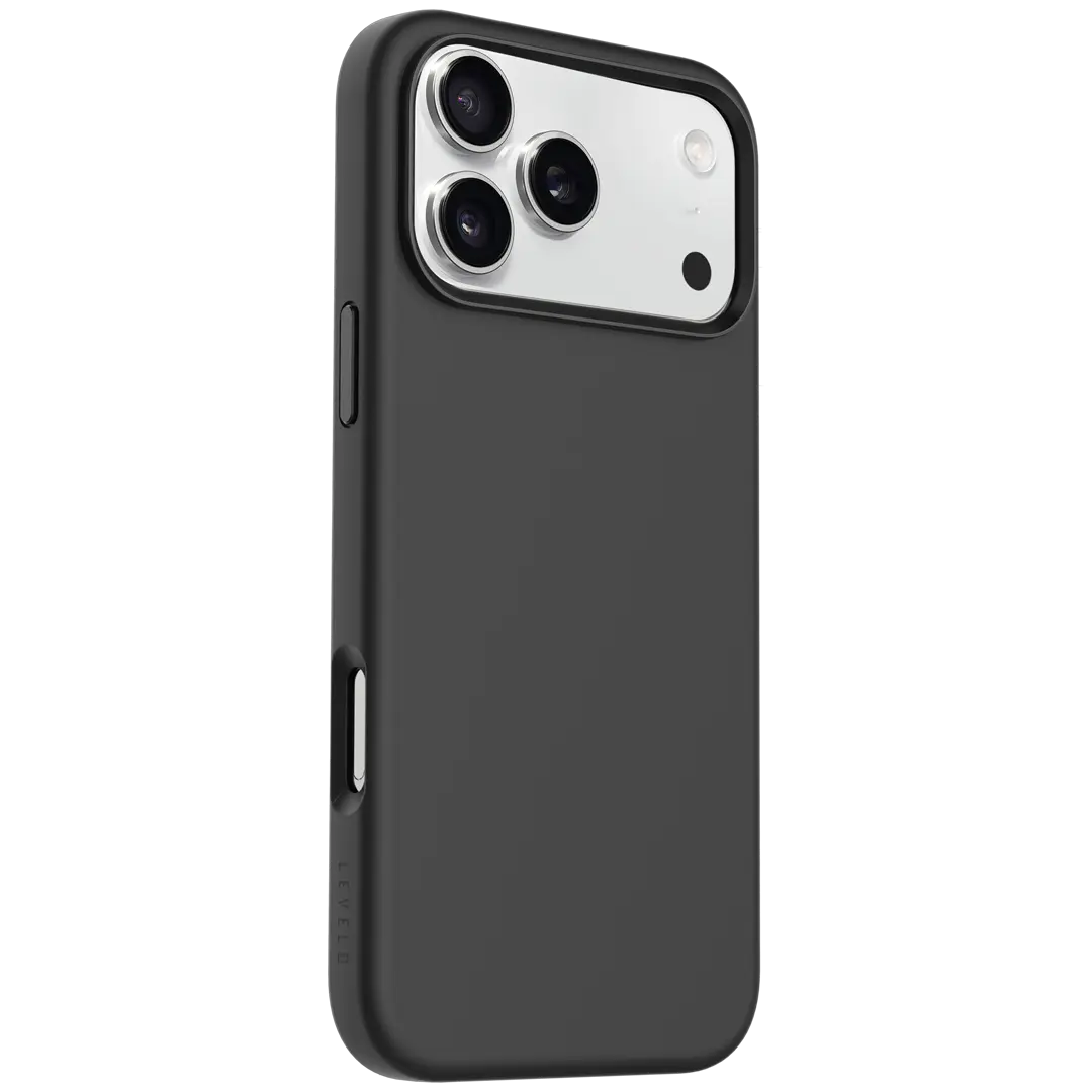 Levelo Iris Magsafe Liquid Silicone Case for 17 Pro Black
