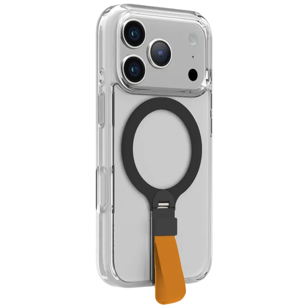 Levelo Spira Grip Case for iPhone 17 Pro Max Sunrise Orange