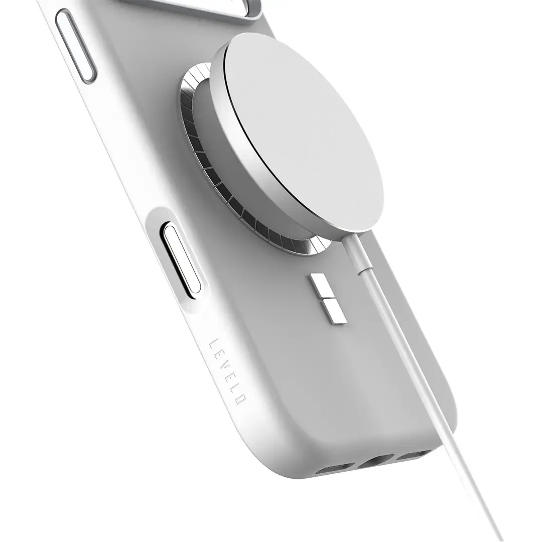 Levelo Iris Magsafe Liquid Silicone Case for 17 Pro Silver