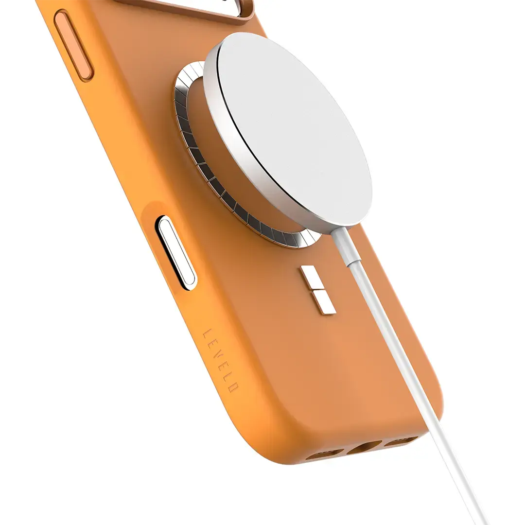 Levelo Iris Magsafe Liquid Silicone Case for 17 Pro Orange