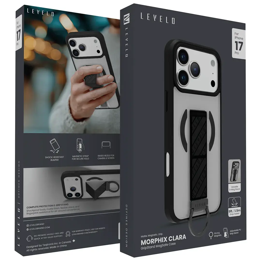 Morphix Clara Grip case for iPhone 17 Pro Max Black