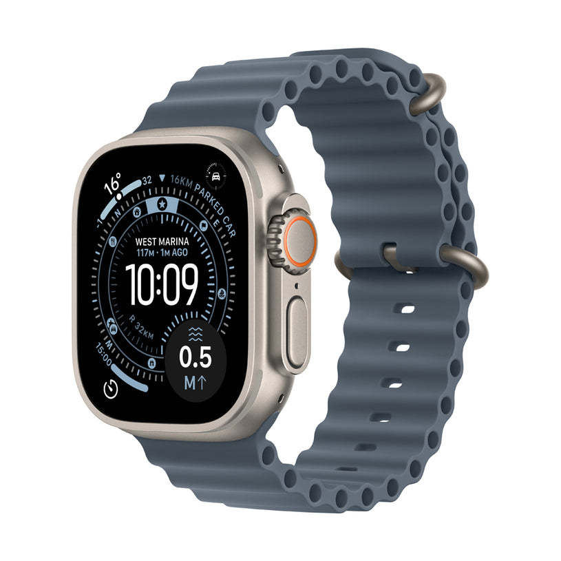 Apple Watch Ultra 3 Natural Titanium with Blue Ocean Band