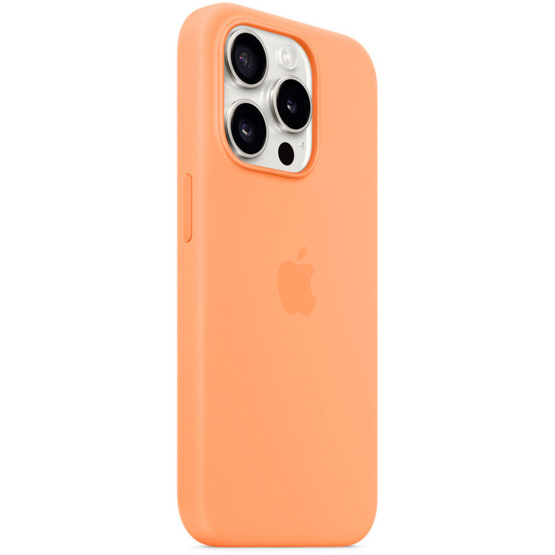 iPhone 15 Pro Silicone Case with MagSafe - Orange Sorbent