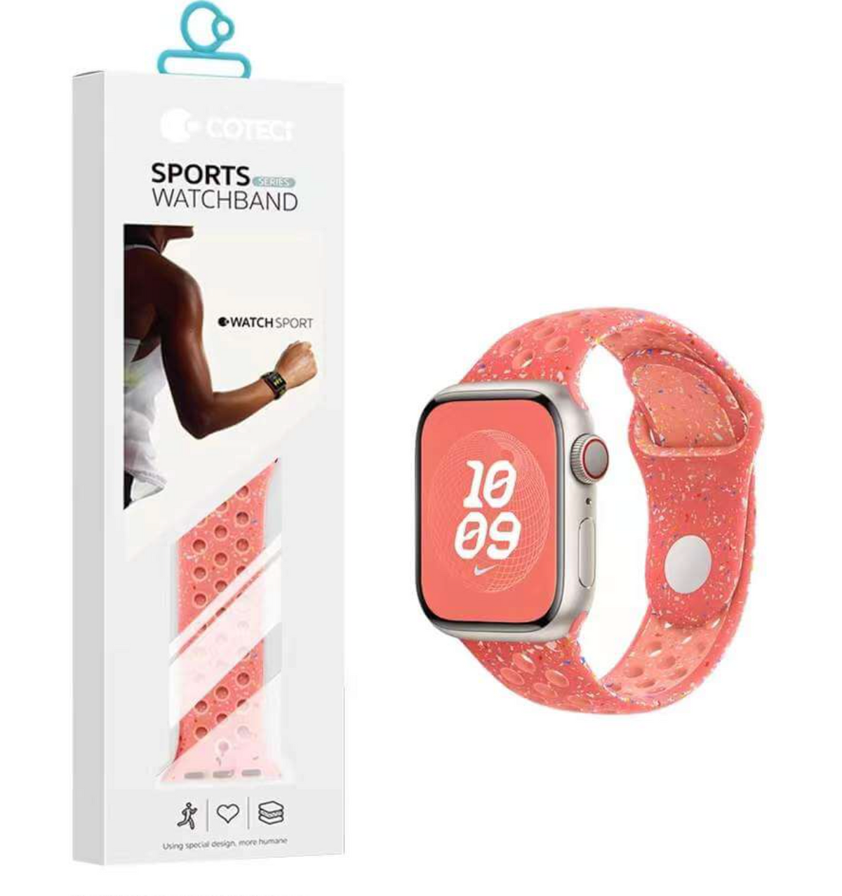 Coteci Magic Ember Liquid Silicone Sport Watch Band 42/44/45/49mm