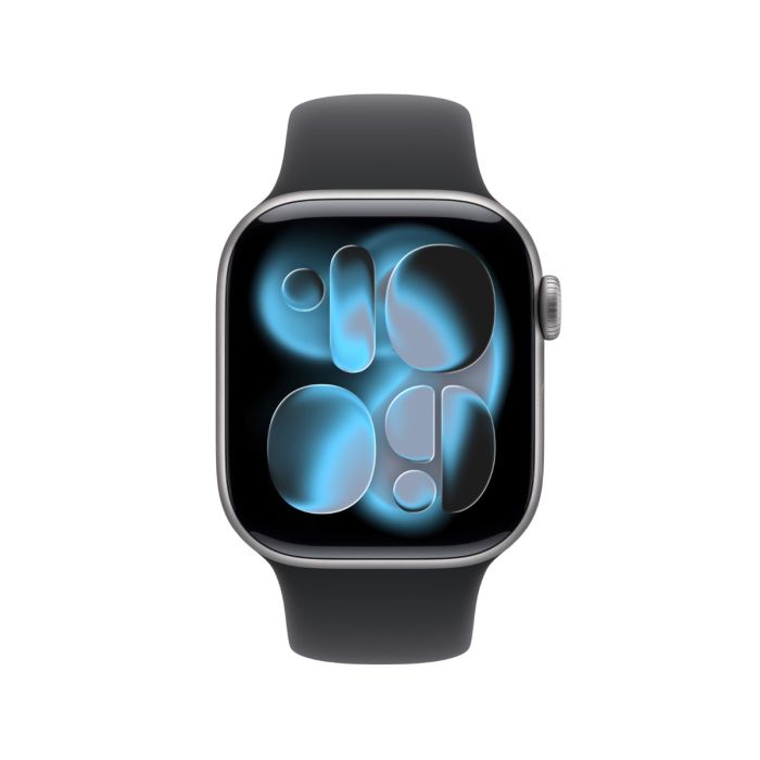 Apple Watch Series 11 46MM Space Grey Aluminium Case with Black Sport Band