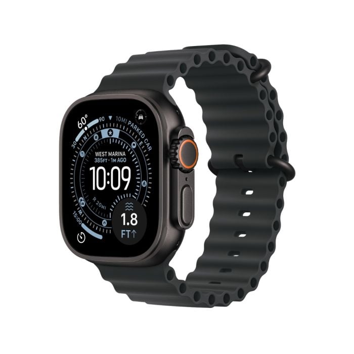 Apple Watch Ultra 3 Black Titanium Case with Ocean Band