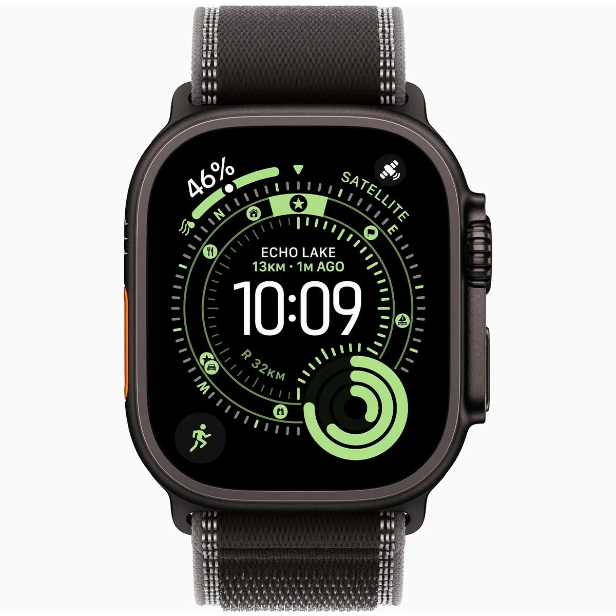 Apple Watch Ultra 3 Black Titanium with Black Charcola Trail Loop