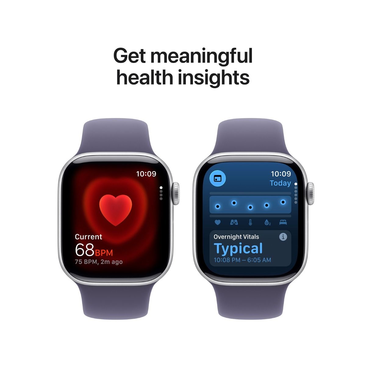 Apple Watch Series 11 46MM Silver Aluminium Case with Purple Fog Sport Band