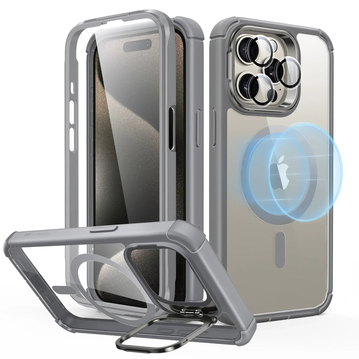 Armor Case with Stash Stand for iPhone 15 Pro Max