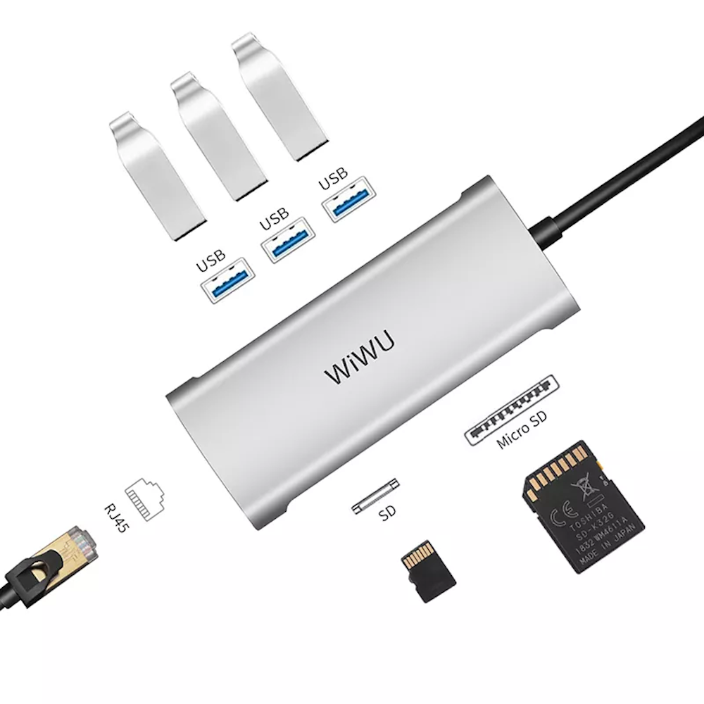 Wiwu Alpha 6-in-1 USB-C Adapter