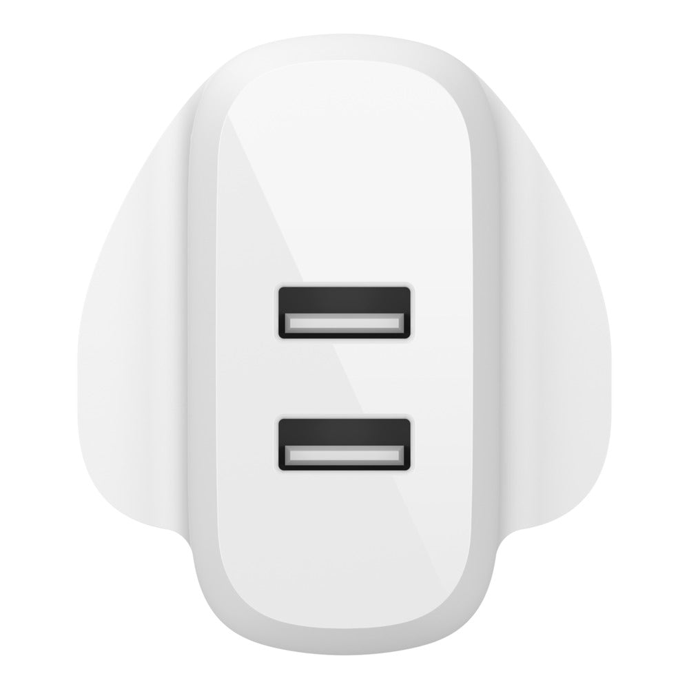 Belkin Dual Usb-A Wall Charger 24W + Usb-A To Lightning Cable