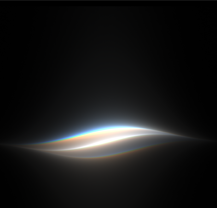A multi-coloured wave of light